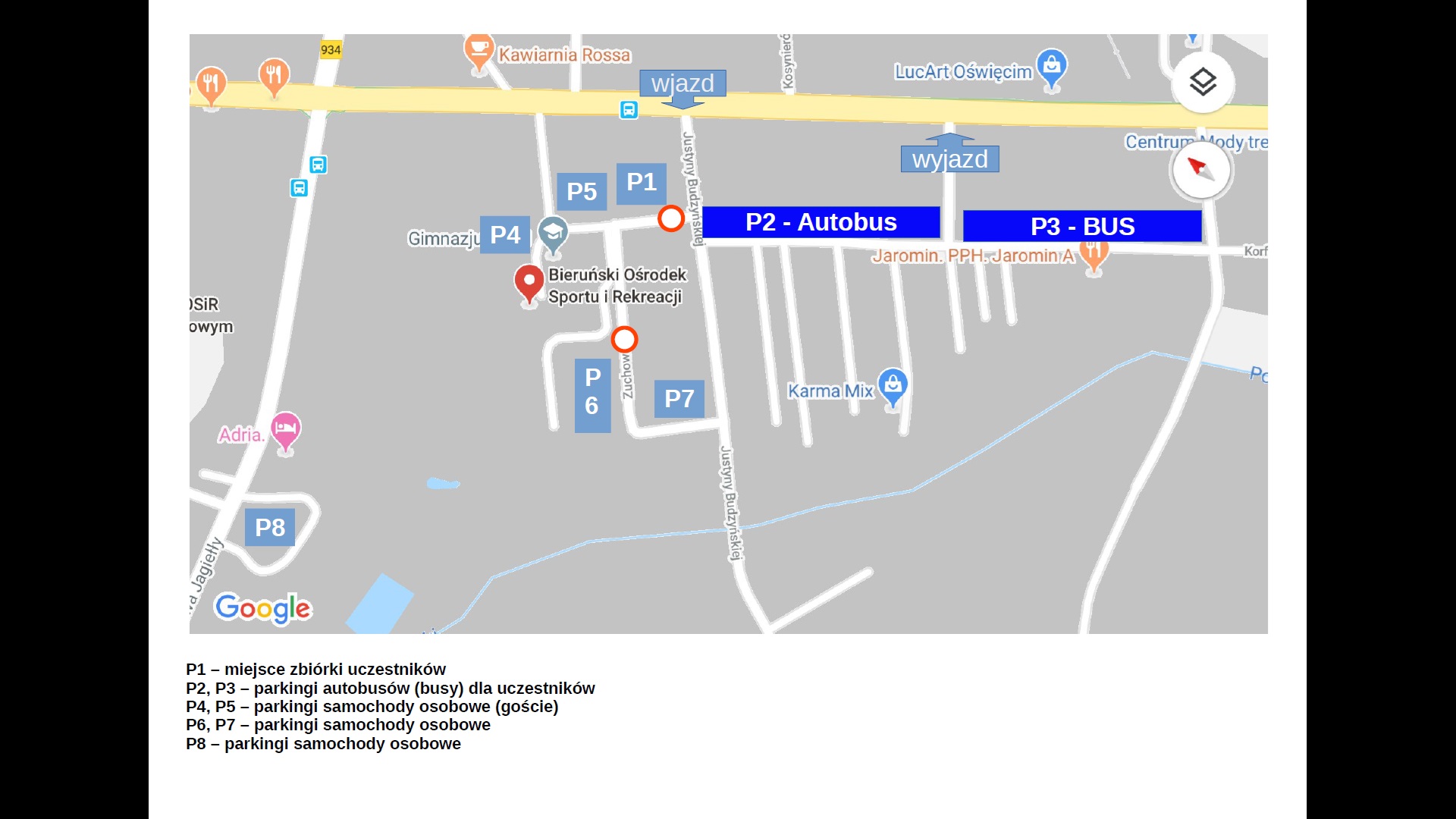 lokalizacja parkingów bieruń